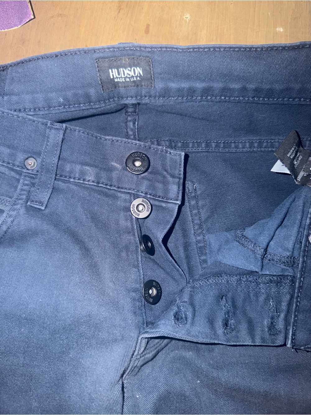Hudson Jeans Slim Straight Men's Navy Button-Fly Jeans